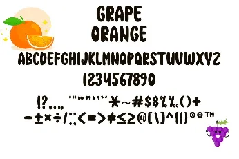 GRAPE ORANGE font