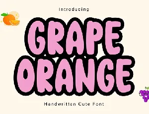 GRAPE ORANGE font