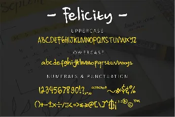 Felicity font