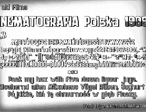 zai Kinematografia Polska 1908 font