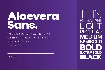 Aloevera Sans font