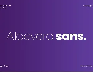 Aloevera Sans font