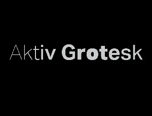 Aktiv Grotesk font