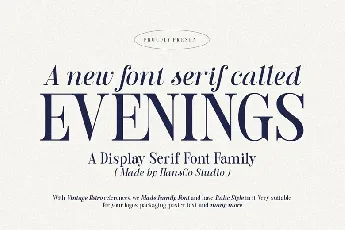 Evenings font