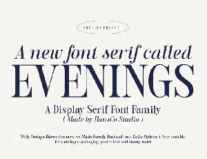 Evenings font