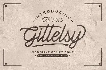 Gittelsy Monoline Script font