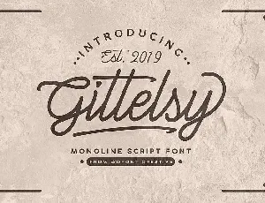 Gittelsy Monoline Script font