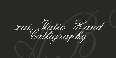 zai Italic Hand Calligraphy font