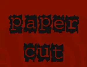 Paper Cut font