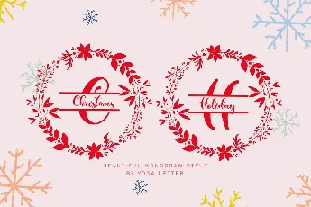 Christmas Holiday Monogram font