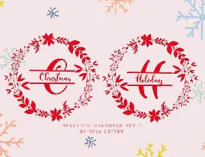 Christmas Holiday Monogram font