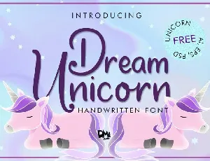 Dream Unicorn Handwritten font