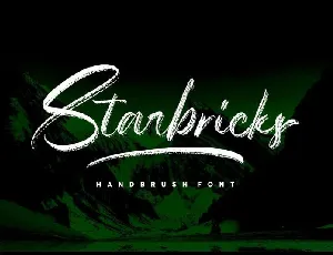 Starbricks Handbrush font