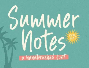 Summer Notes font