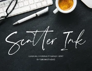 Scatter Ink Handlettered font