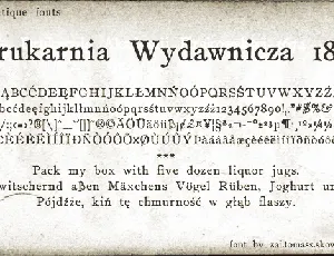 zai Drukarnia Wydawnicza 1870 font