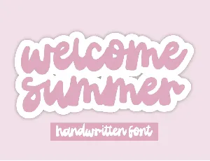 Welcome Summer font