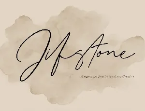 Jifstone Signature font