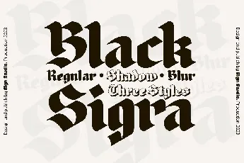 Black Sigra font