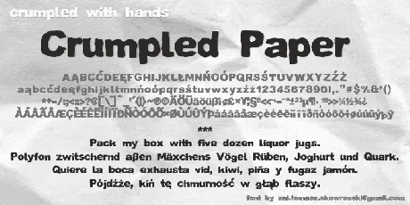 zai Crumpled Paper font