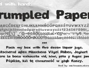 zai Crumpled Paper font