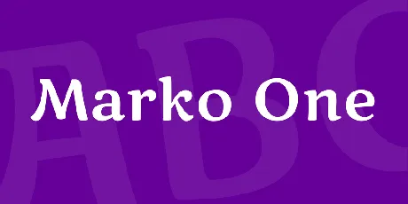 Marko One font