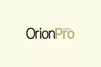 Orion Pro Family font