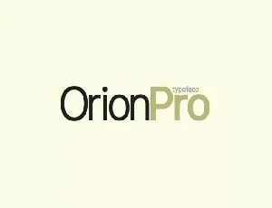 Orion Pro Family font