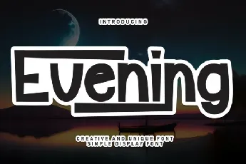 Evening Display font