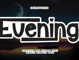 Evening Display font