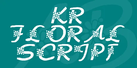 KR Floral Script font