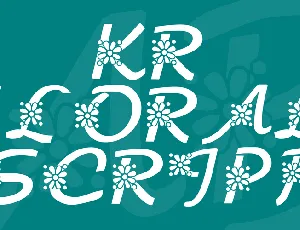 KR Floral Script font