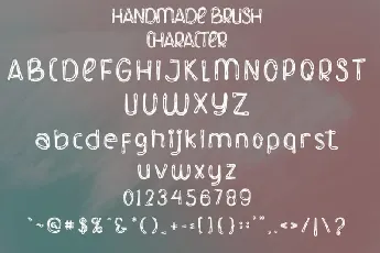 Handmade Brush font