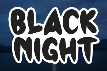 Black Night Brush font