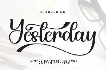 Yesterday Calligraphy font