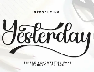 Yesterday Calligraphy font