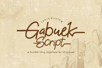 Gabuek Script Free font