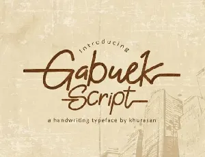 Gabuek Script Free font