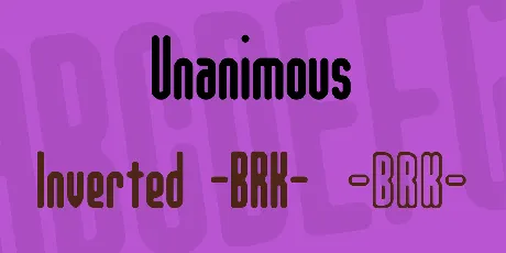 Unanimous font