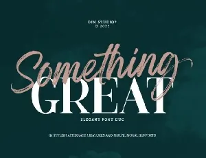 Something Great font