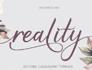 Reality font