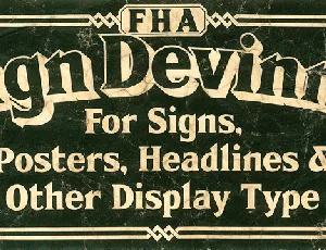 FHA Sign Devinne Family font