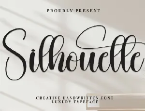 Silhoutte Calligraphy font