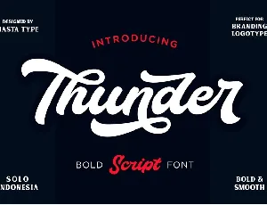 Thunder Bold Script font