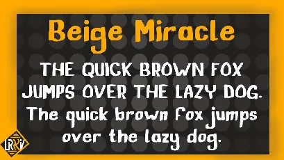 Beige Miracle font