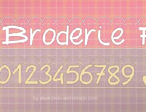 PWBroderie font