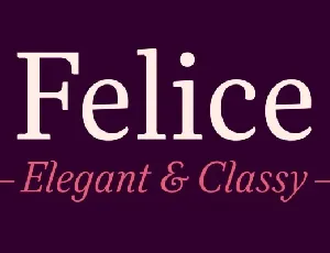 Felice Family font