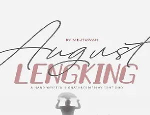 August Script font