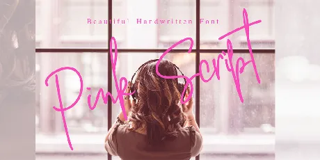 Pink Script font