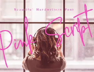 Pink Script font